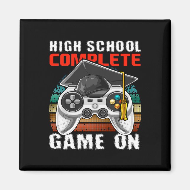 Skolklart videospel Senior Studenten Gift Magnet (Framsidan)