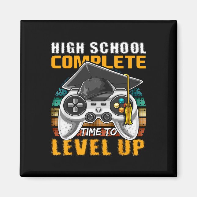 Skolklart videospel Senior Studenten Gift Magnet (Framsidan)