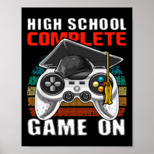 Skolklart videospel Senior Studenten Gift Poster