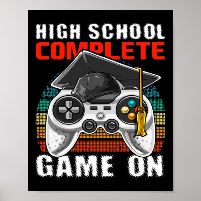 Skolklart videospel Senior Studenten Gift Poster (Framsidan)