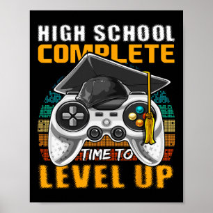 Skolklart videospel Senior Studenten Gift Poster