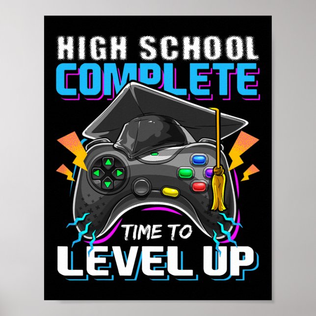 Skolklart videospel Senior Studenten Gift Poster (Framsidan)