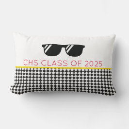 Skolklass 2025 Grad Färg Sunglasses Roligt Lumbarkudde