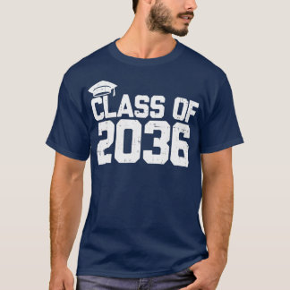 Skolklass 2036 - tillväxt med mitt handavtryck t shirt