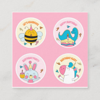 skolklister fyrkantigt visitkort