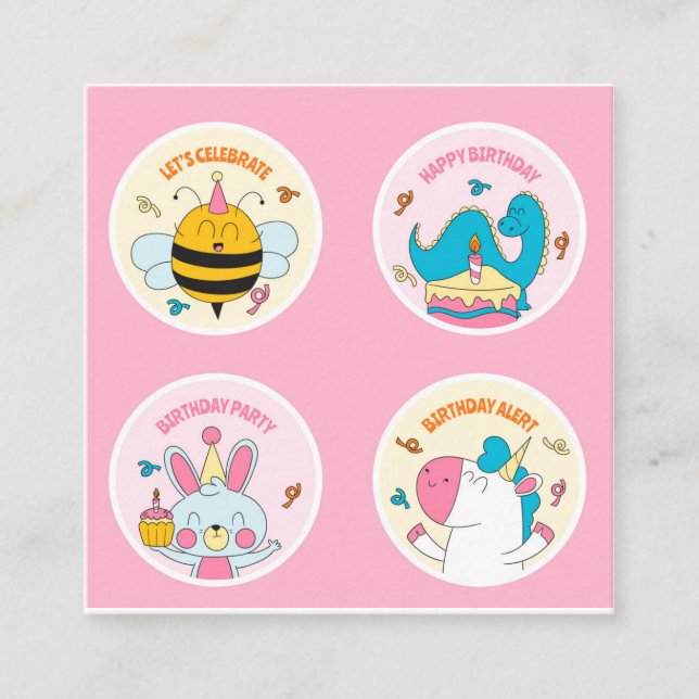 skolklister fyrkantigt visitkort (Framsida)