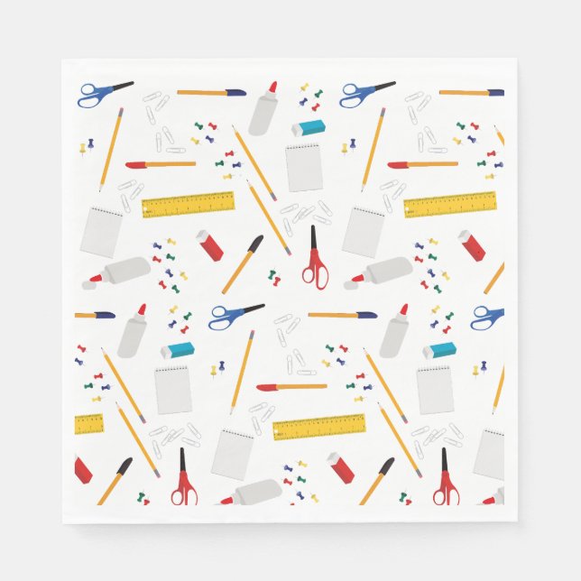 Skolkontor och hantverksmateriel i Mönster Pappersservett (Framsidan)