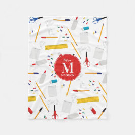 Skolkontor och hantverksmateriel - Mönster Monogra Fleecefilt