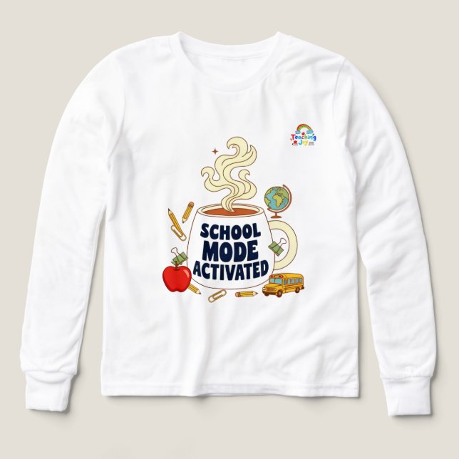 Skolläge aktiverat Back to school student T Shirt (Design framsida)