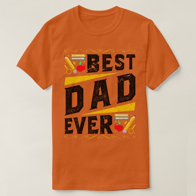 Skollärare Fars dag Pappa T Shirt (Design framsida)
