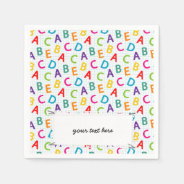 Skollärare Mönster Colorful Pappersservett