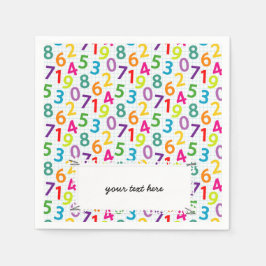 Skollärare Mönster Colorful Pappersservett