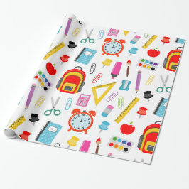 Skollärare Mönster Colorful Presentpapper