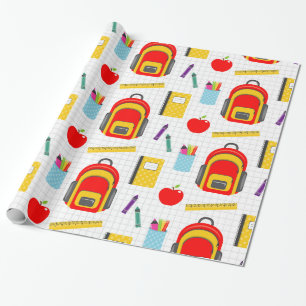 Skollärare Mönster Colorful Presentpapper