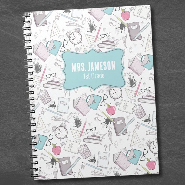 Skollärare Namn Anteckningsbok (School Teacher Name notebook)