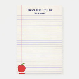 Skollärare Namn Apple Linten Post-it Notes Block