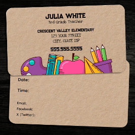 Skollärare PTA Visitkort