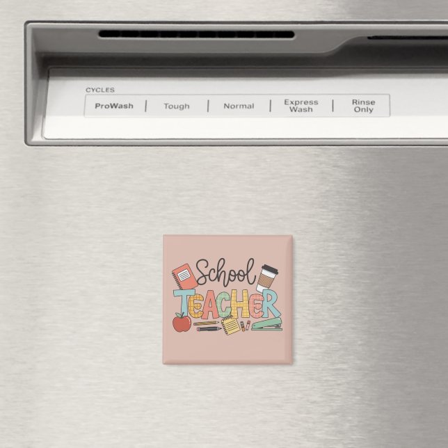 Skollärare som undervisar framtida ledaregaver magnet (In Situ (Dishwasher))