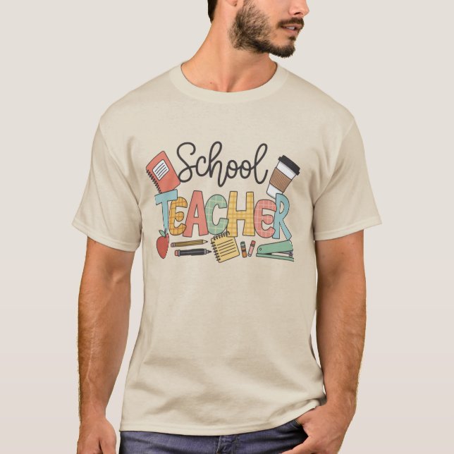 Skollärare som undervisar framtida ledaregaver t shirt (Framsida)