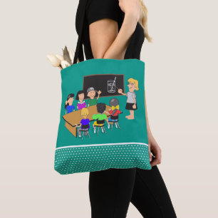 Skollärare Student Classroom Tote Bag Tygkasse