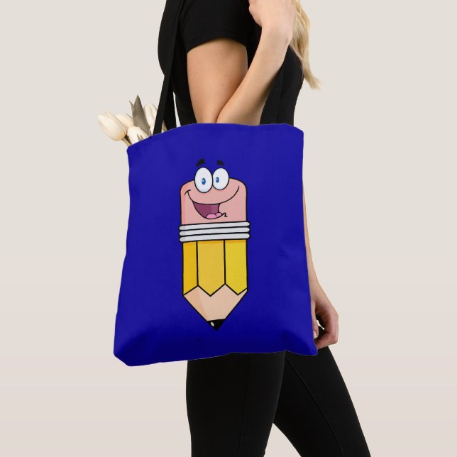 Skollärare Student Funny Pencil Tote Bag Tygkasse (Närbild)