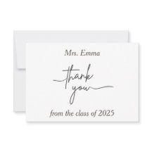 Skollärare Tack Hälsning Gift Card