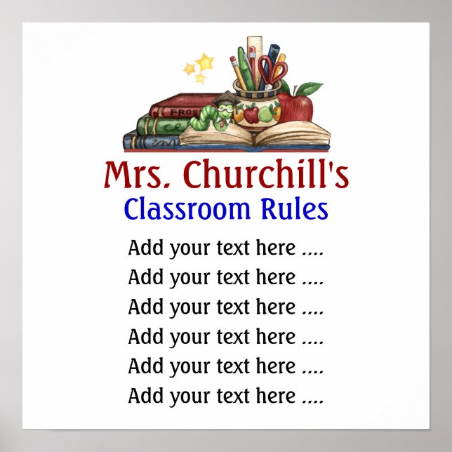 Skollärarens Classroom Regler Lg. av SRF Poster (Framsidan)