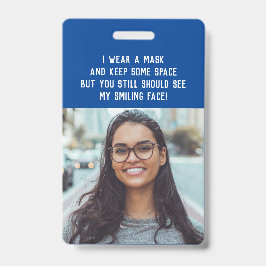 Skollärarens foto och namn i blått