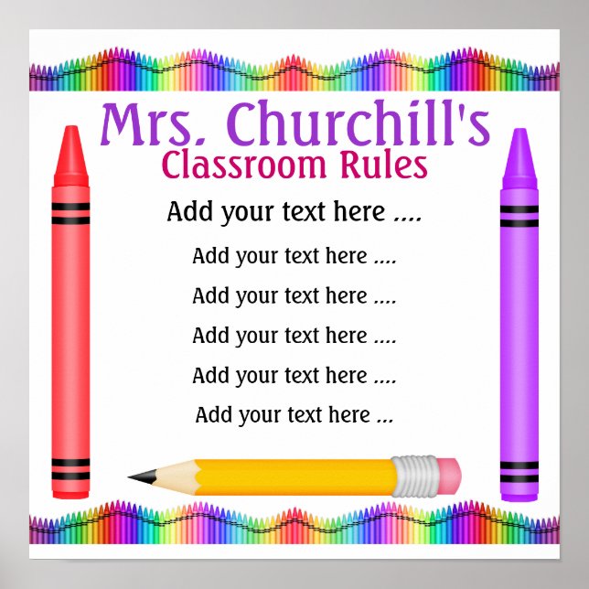 Skollärarens klassrum Regler av SRF Poster (Framsidan)