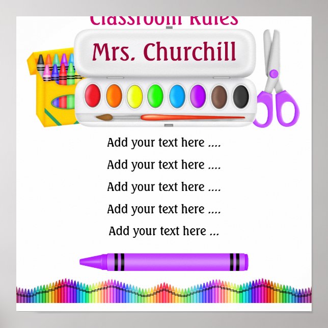 Skollärarens klassrum Regler av SRF Poster (Framsidan)