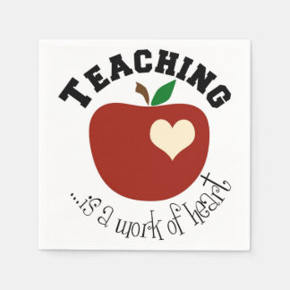 Skollärare's White Cocktail Pappra Napkins Pappersservett