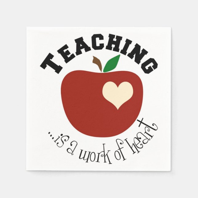 Skollärare's White Cocktail Pappra Napkins Pappersservett (Framsidan)