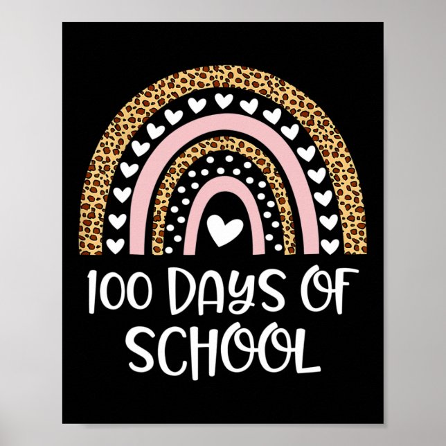 Skollärarnas dag 100 dagar Smarter Rainbow Wo Poster (Framsidan)