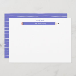 Skollärarpapper för pennillustration anteckningskort