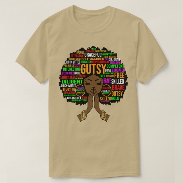 Skollärarpositiva inspirerande svarta kvinnor t shirt (Design framsida)