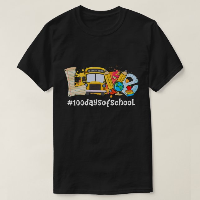 Skollärarutrustning i Buss 100 dagar T Shirt (Design framsida)