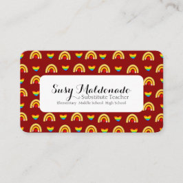 Skolleverantörer i Mönster, utbyteslärare Visitkort