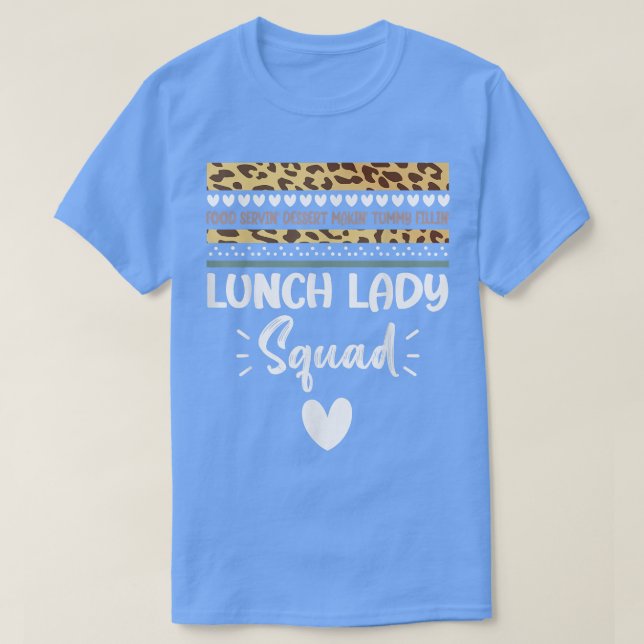 Skollunch Dam Squad Leopard Rainbow Cute Back  T Shirt (Design framsida)