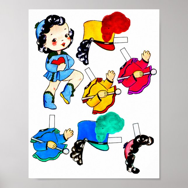 Skolmarschera papper dull ut poster (Framsidan)