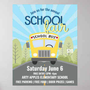 Skolmässa PTO sommar fair Flyer-mall Poster