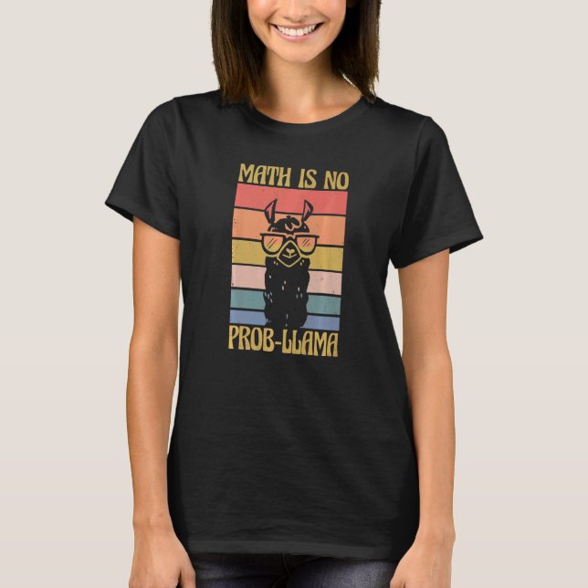 Skolmatematik är ingen professor Llama Student-lär T Shirt (Framsida)