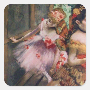 SKOLOR AV DANCE/BALLERINA BALLET DANCERS IN ROSA FYRKANTIGT KLISTERMÄRKE