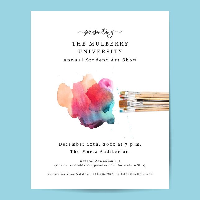 Skolor eller Studio Art Show Promotive Flyer (Skapare uppladdad)