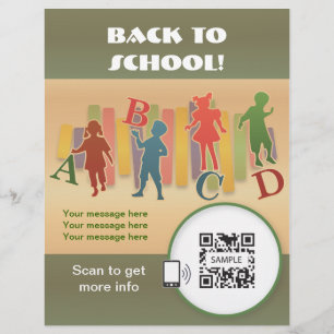 Skolor för Flyer-mall vecka Reklamblad