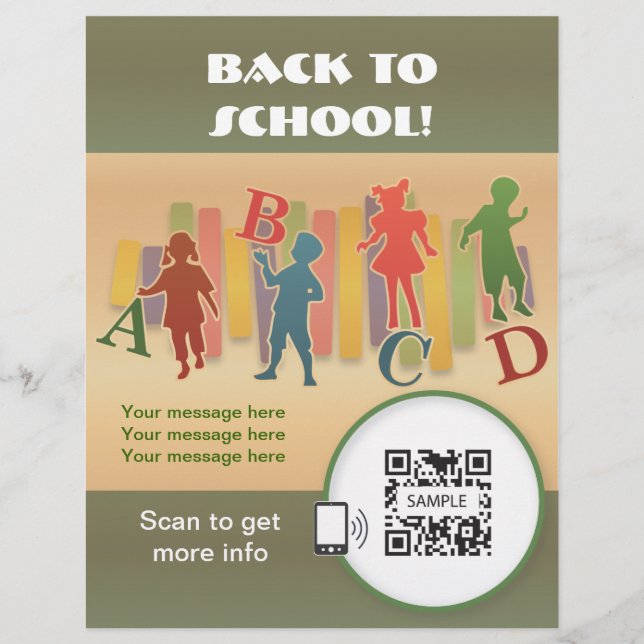 Skolor för Flyer-mall vecka Reklamblad (Framsidan)