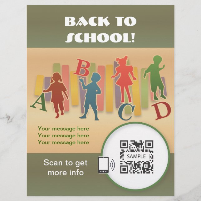 Skolor för Flyer-mall vecka Reklamblad (Framsidan)