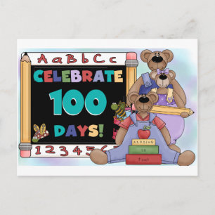 Skolor i 100 dagar vykort
