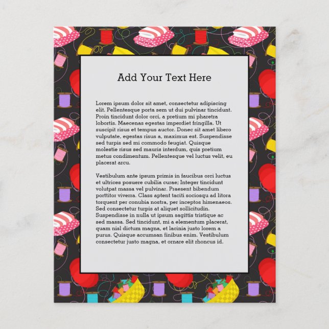 Skolor med sytråd Stift Blankets Seamstress Flygblad (Framsidan)