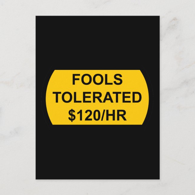 Skolor tolererade 120 dollar/timme vykort (Framsida)