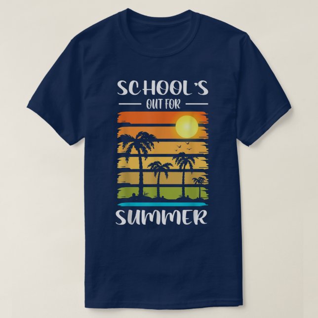 Skolor ut för Hej Beach Summer Teacher Outfit  T Shirt (Design framsida)
